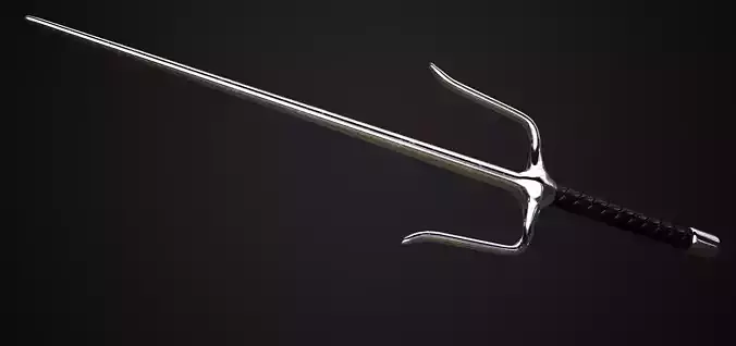 Sai Dagger Textured Free low-poly 3D model