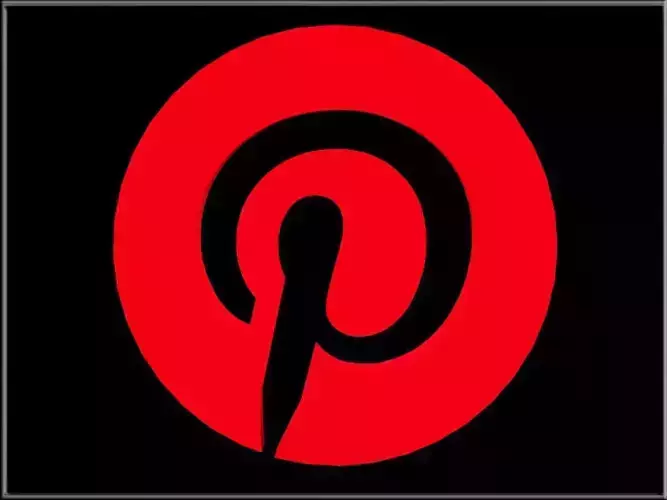 Pinterest Pinterest logo Low-poly 3D model