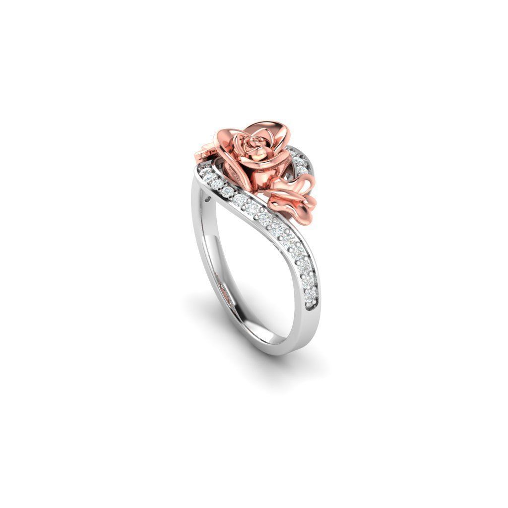 ROSE RING 3D print model_3