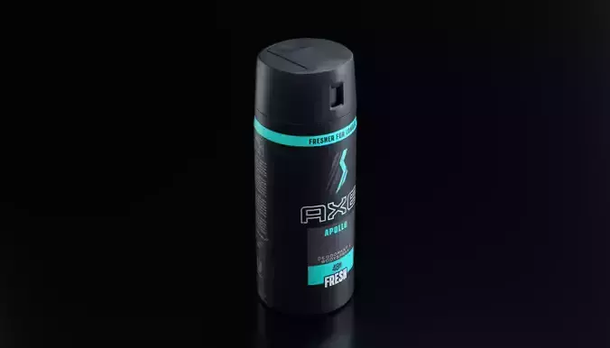 Axe Deodorant aerosol Apollo Low-poly 3D model