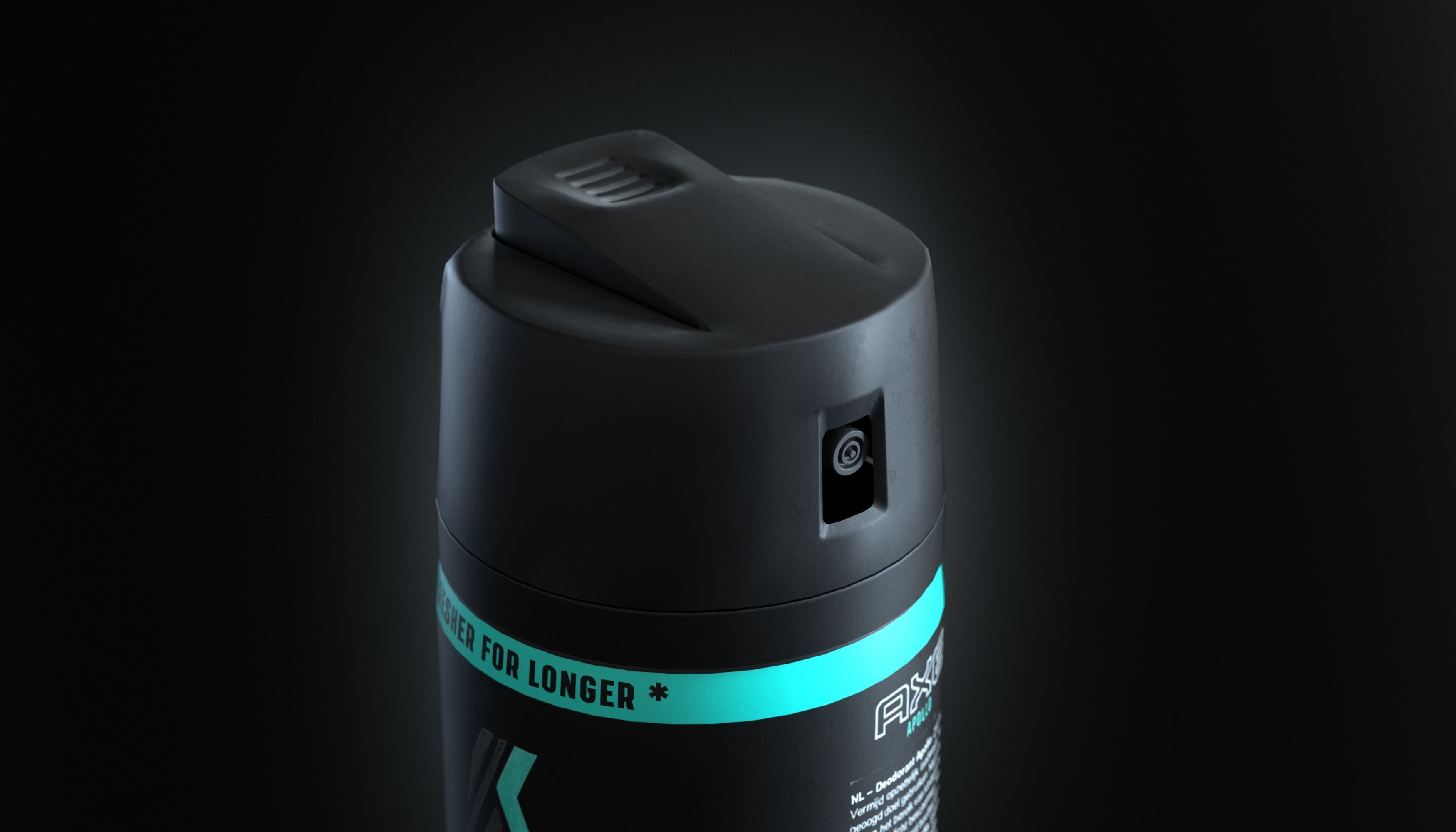 Axe Deodorant aerosol Apollo Low-poly 3D model_2