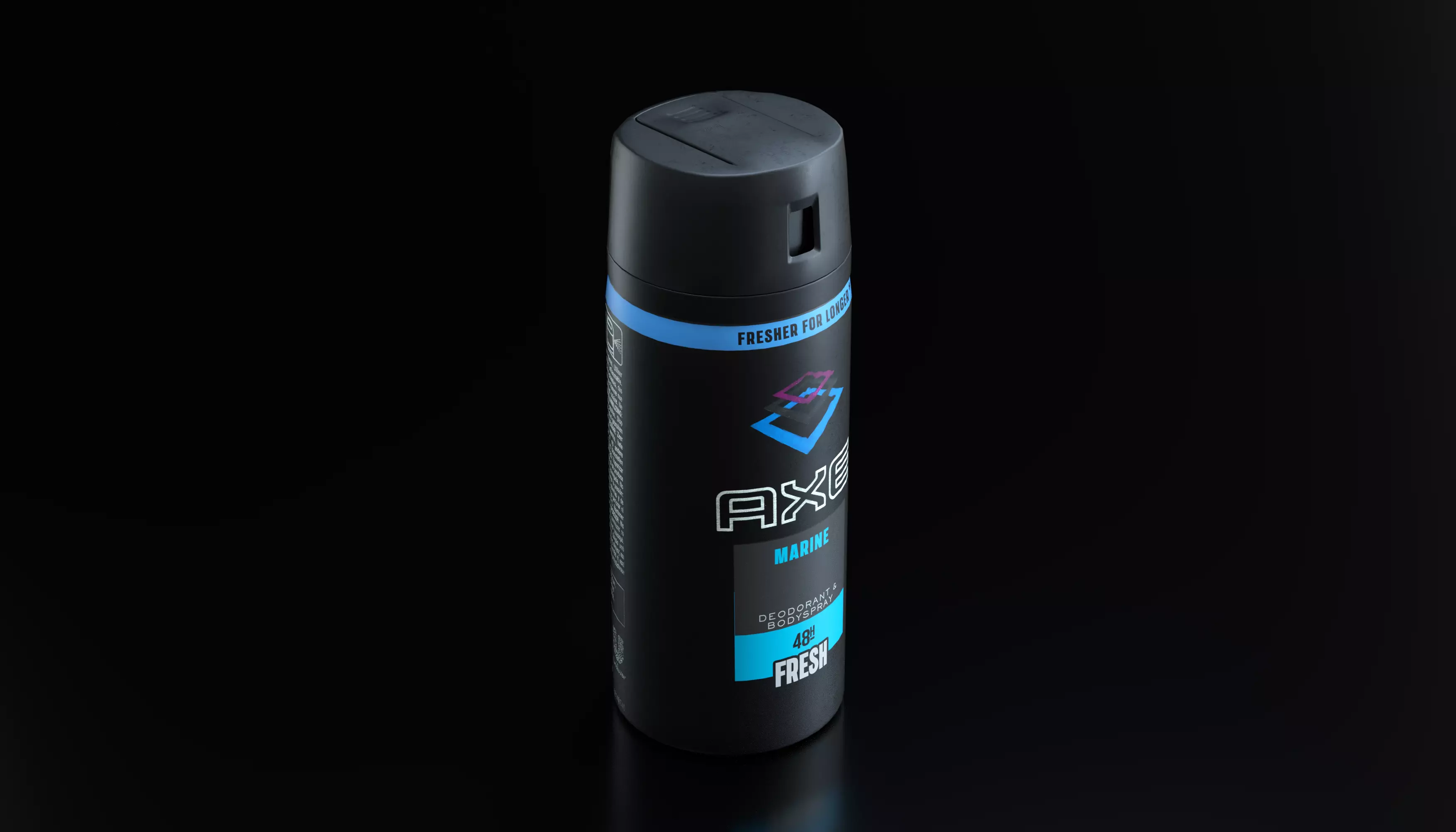 Axe Deodorant aerosol Marine Low-poly 3D model_0