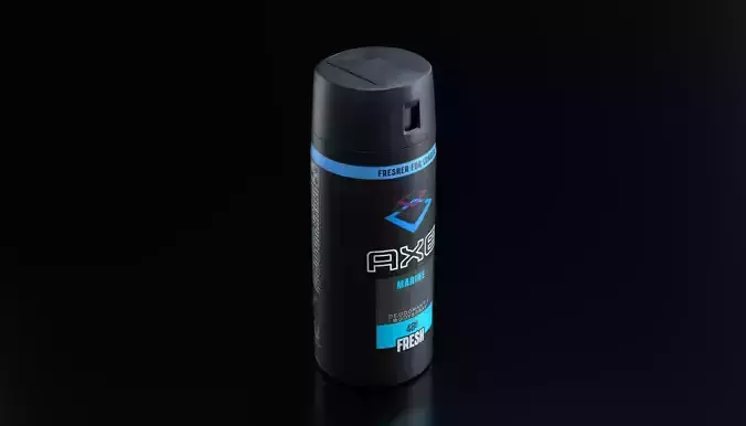 Axe Deodorant aerosol Marine Low-poly 3D model