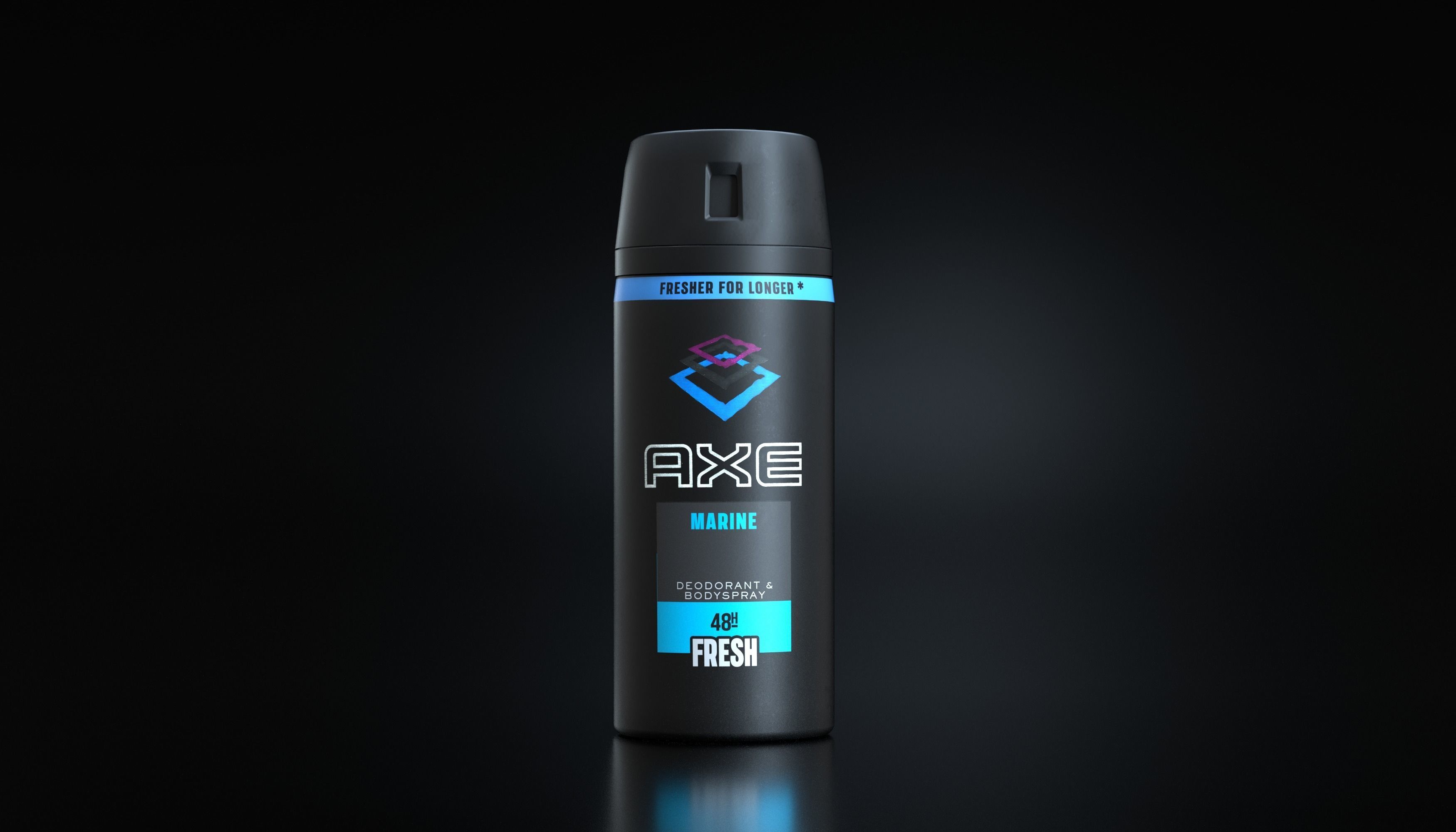 Axe Deodorant aerosol Marine Low-poly 3D model_1