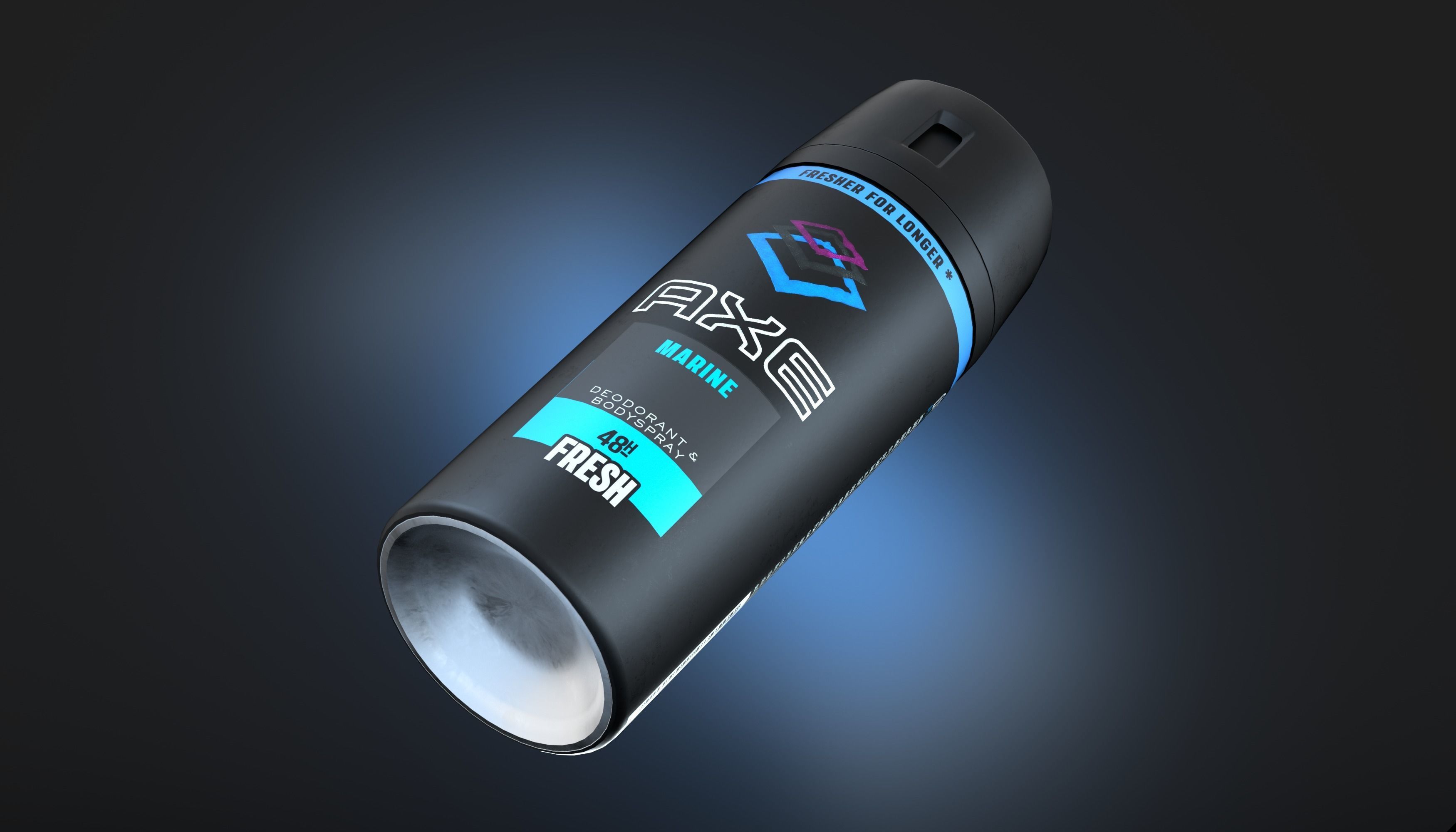Axe Deodorant aerosol Marine Low-poly 3D model_3