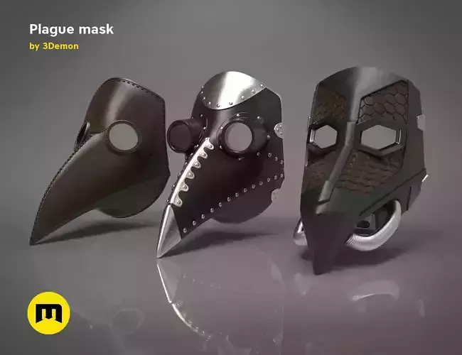 Plague mask 3D print model