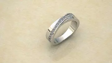 Round diamond ring 3D print model