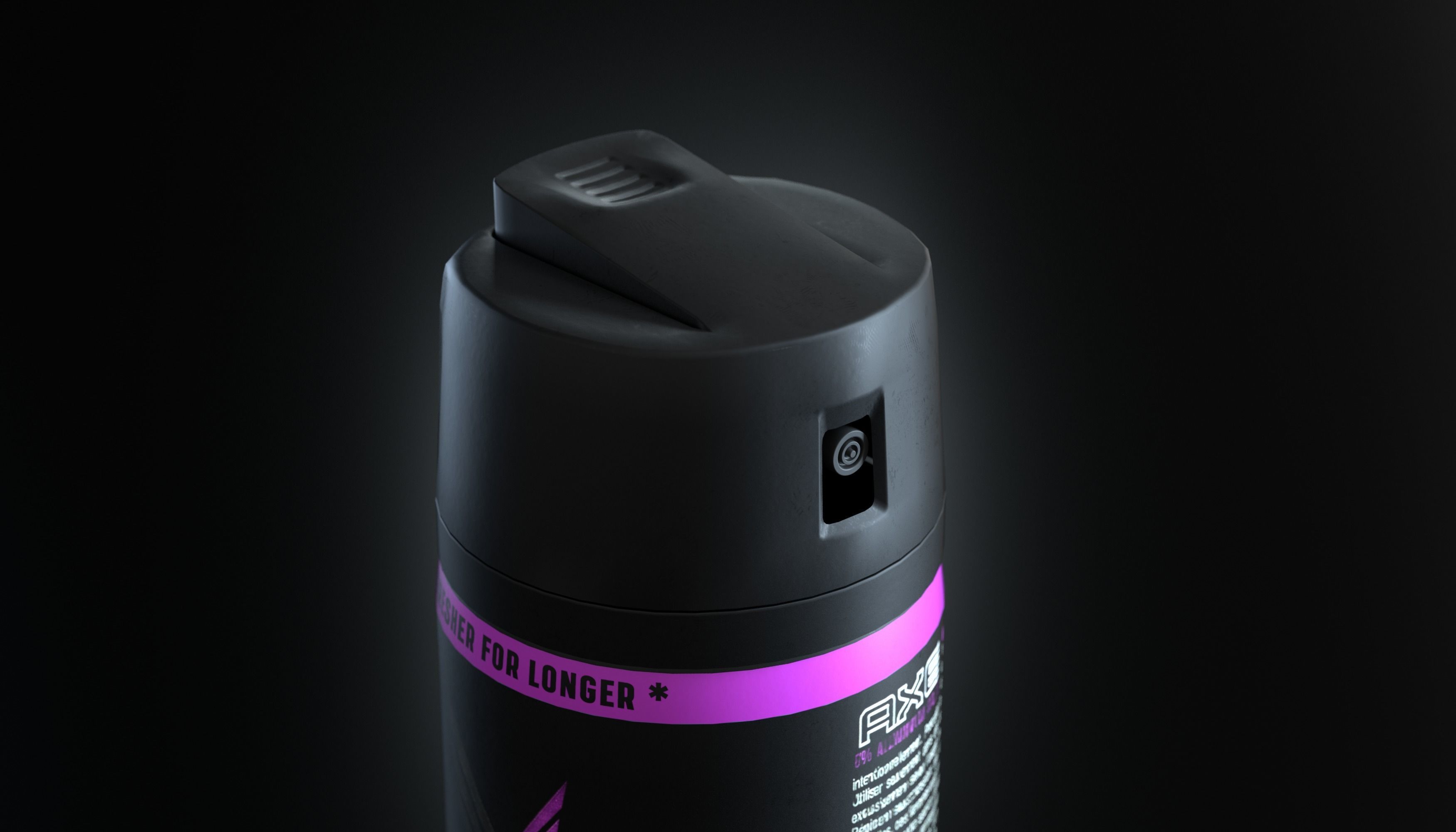 Axe Deodorant aerosol Excite Low-poly 3D model_2