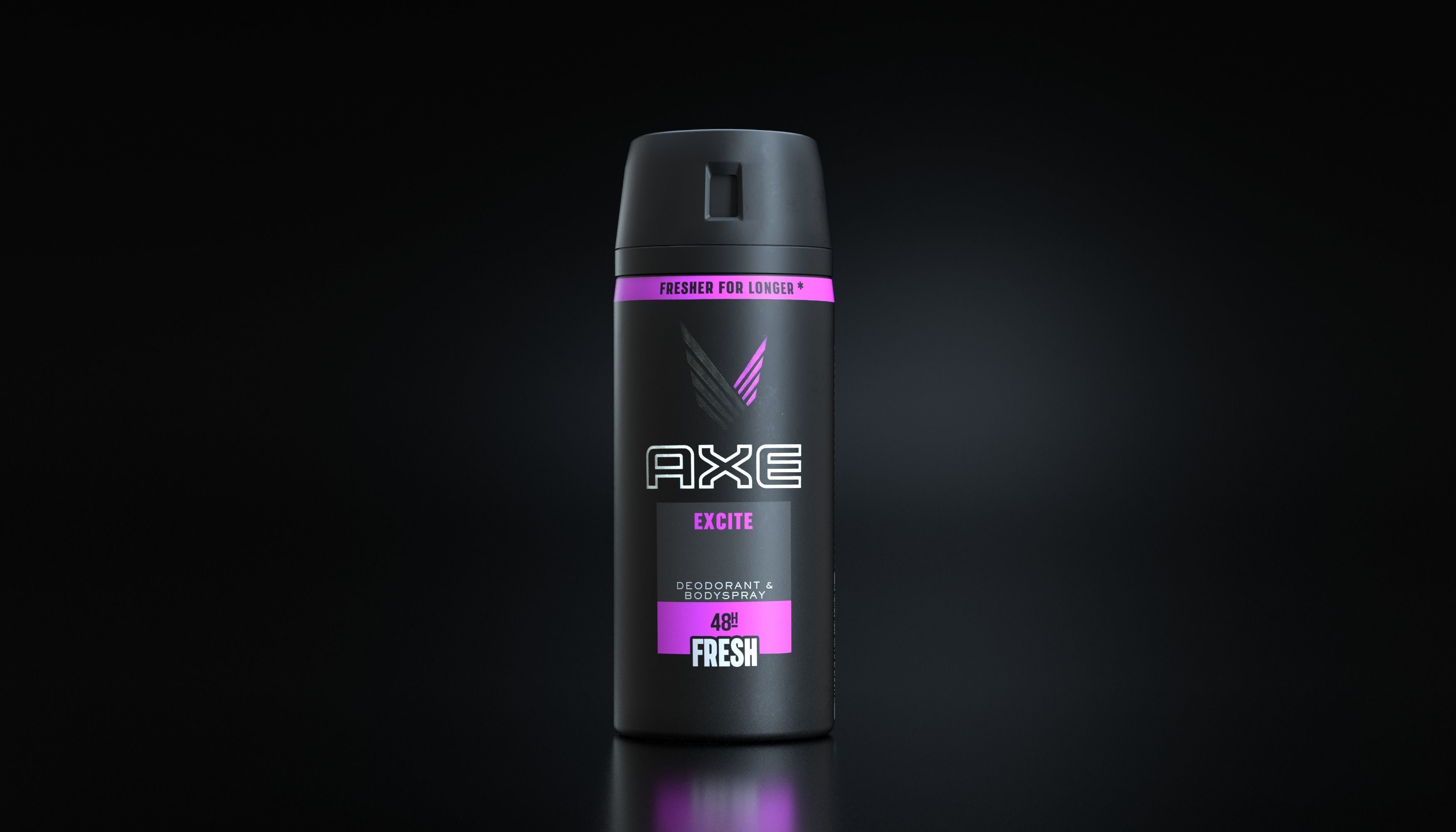 Axe Deodorant aerosol Excite Low-poly 3D model_1