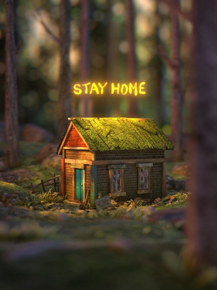 Stay Home Environment Design  3D model_1
