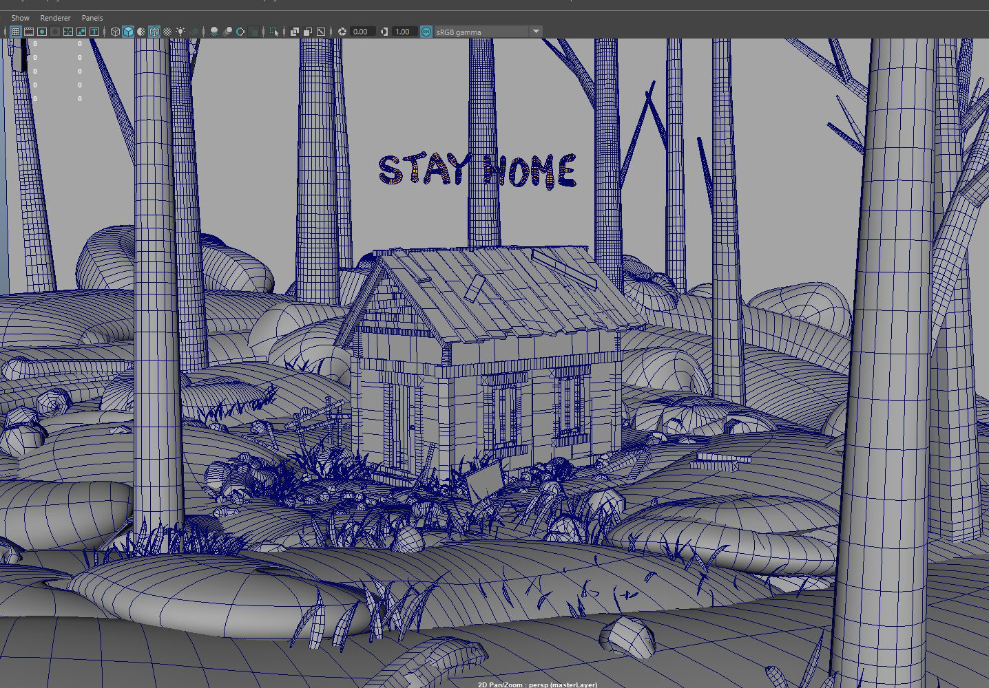 Stay Home Environment Design  3D model_6