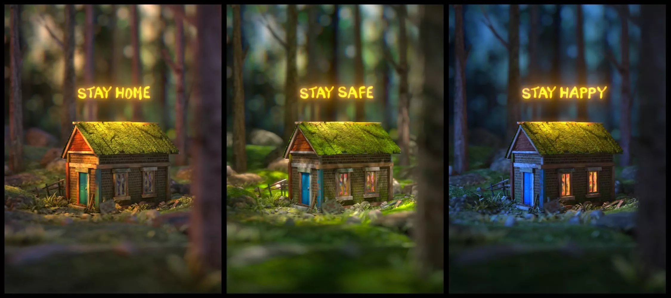 Stay Home Environment Design  3D model_0