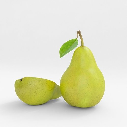 Realistic Pear Fruit 3D model 4