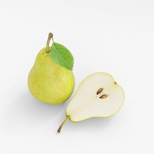 Realistic Pear Fruit 3D model 7