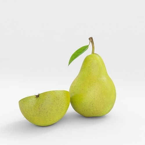 Realistic Pear Fruit 3D model 5