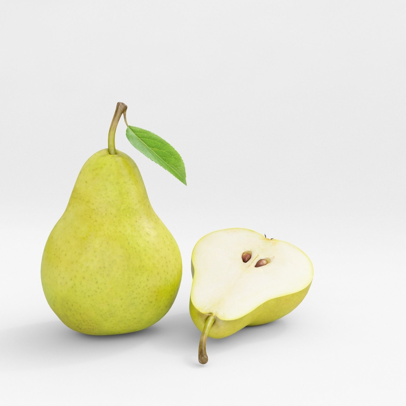Realistic Pear Fruit 3D model_1