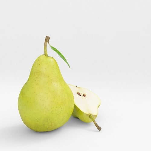 Realistic Pear Fruit 3D model 3
