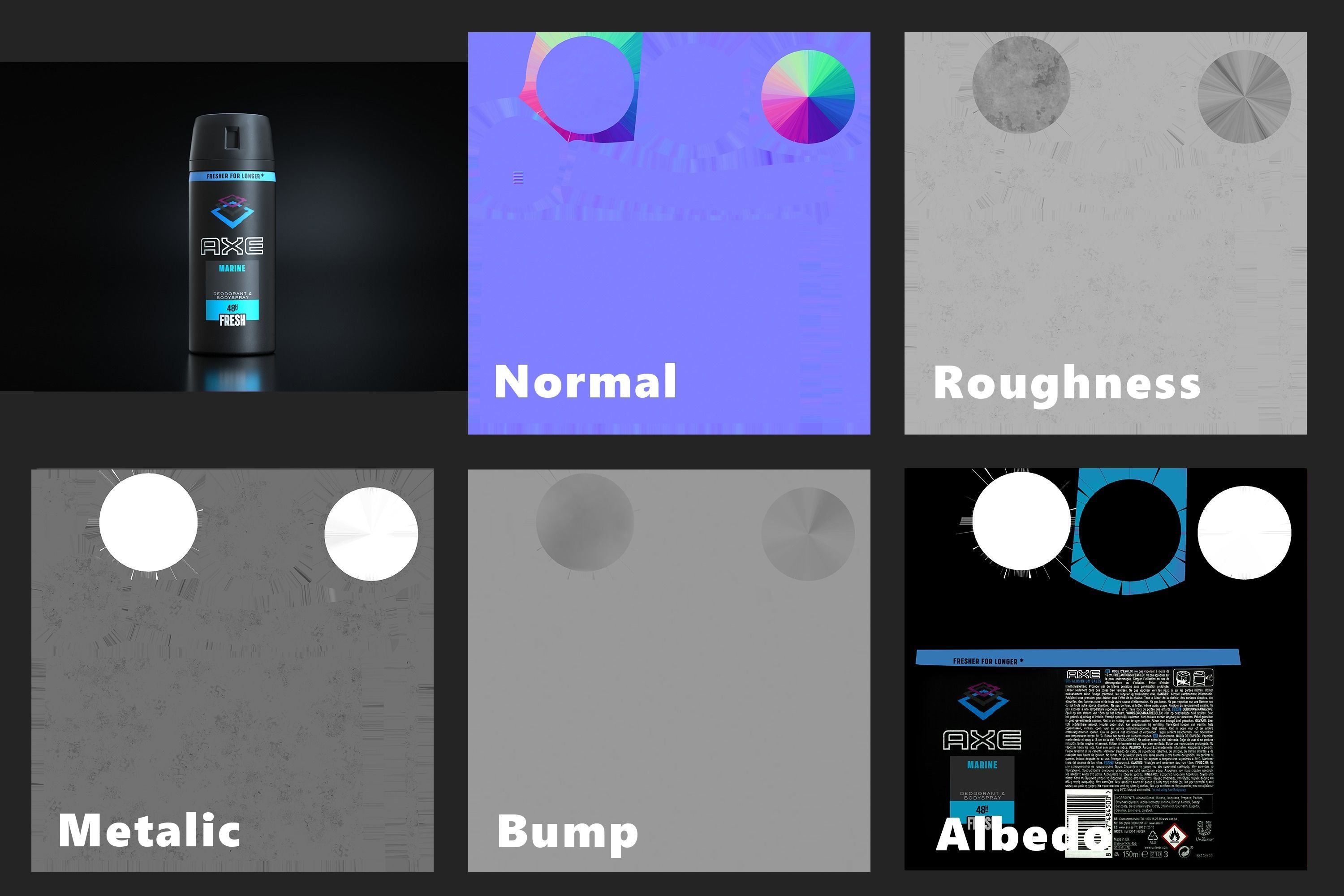 Axe Deodorant aerosol Pack 3D Model Collection_8