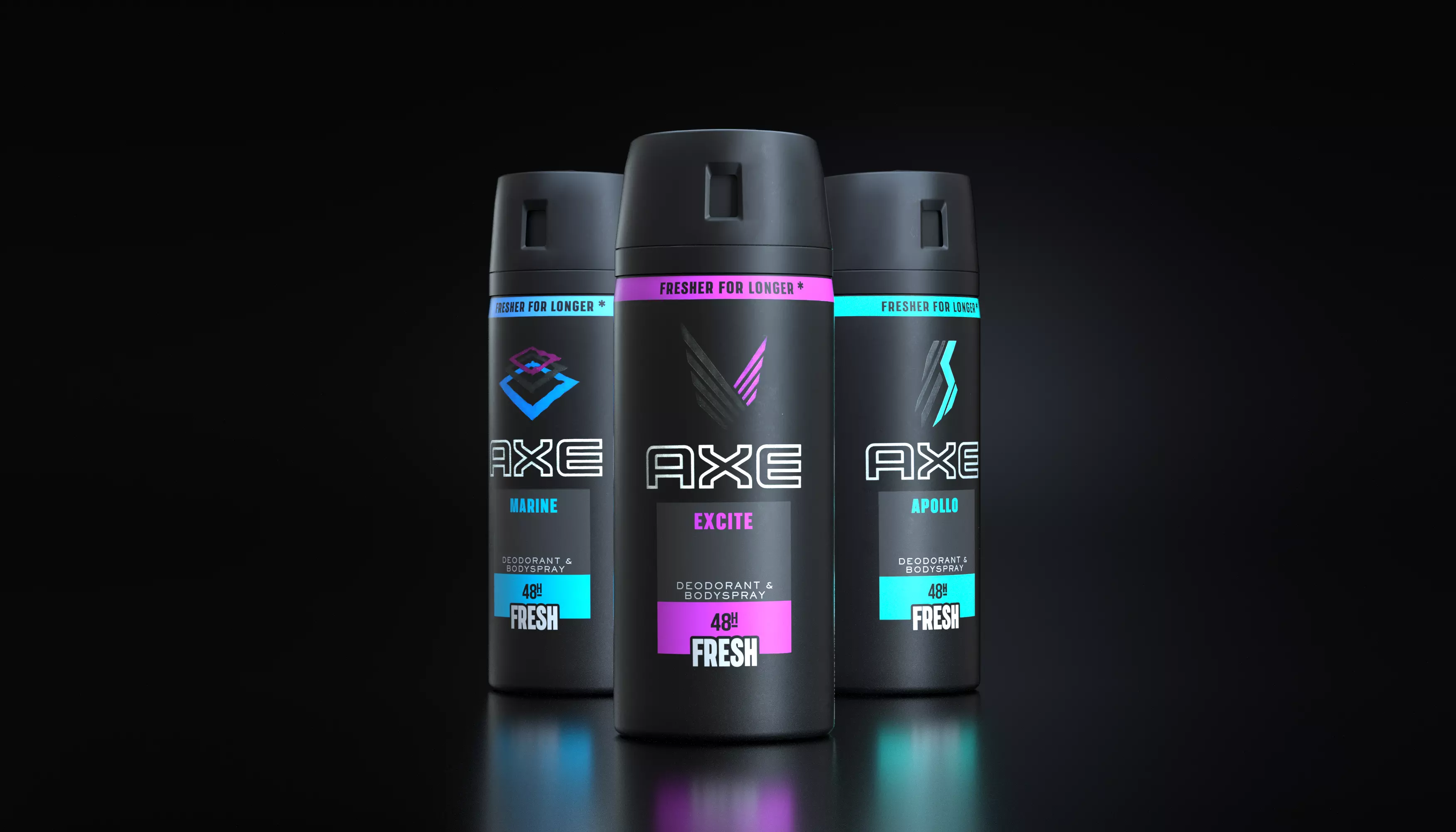 Axe Deodorant aerosol Pack 3D Model Collection_0