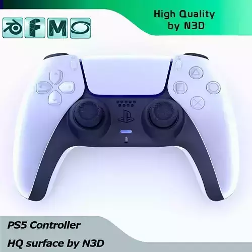 PS5 Playstation 5 Controller High Quality 3D Model 3D model