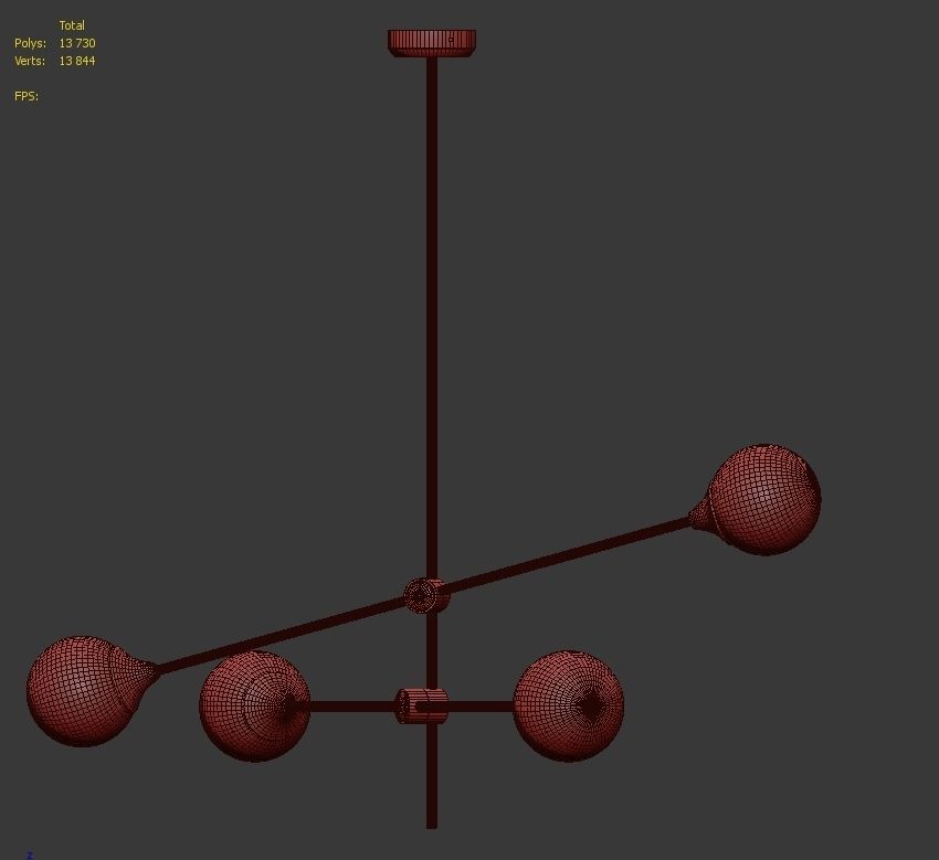 PELL Bubble Chandelier by Romatti 3D model_4