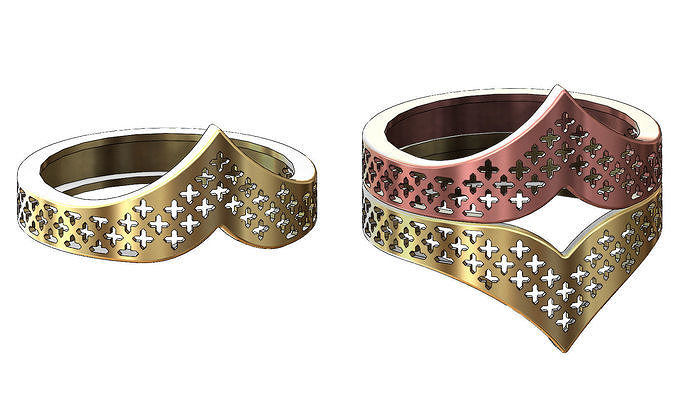 Moroccan beldi moucharabieh ring N01 3D print model