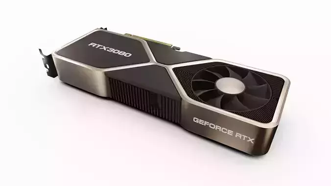 Nvidia RTX 3080 Ampere 3D model