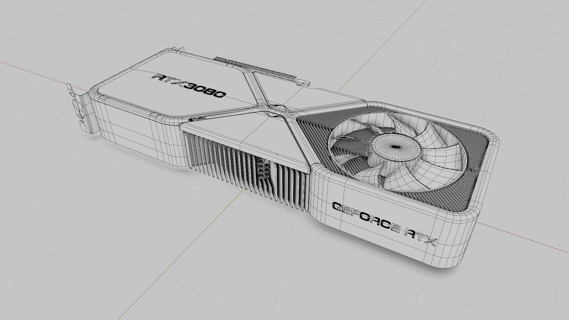 Nvidia RTX 3080 Ampere 3D model_8