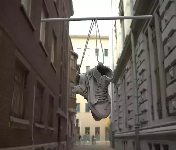 hanging shoes 3D model