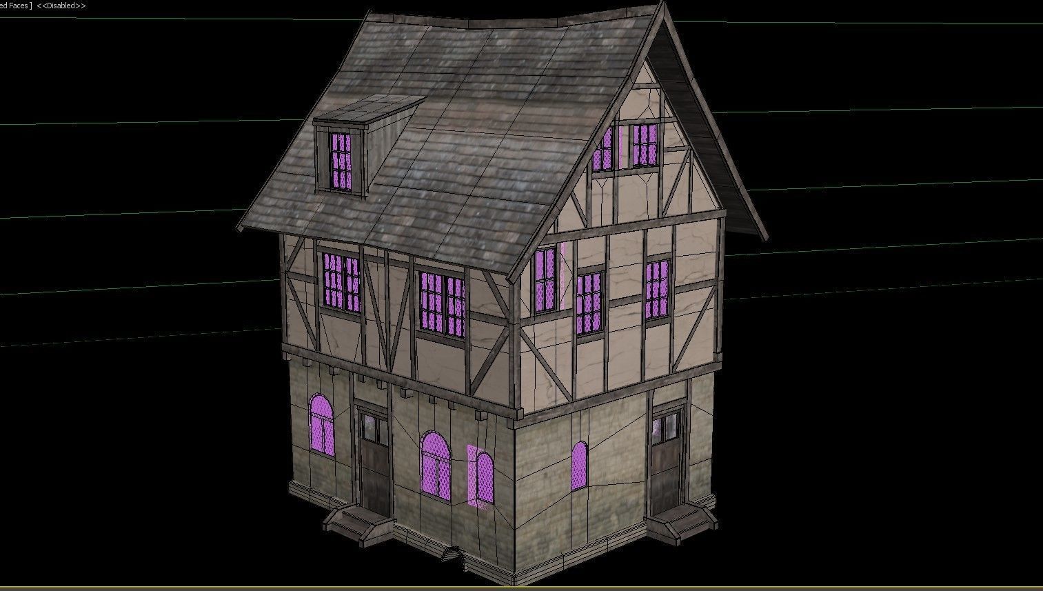Fantasy Medieval House 05 3D model_8