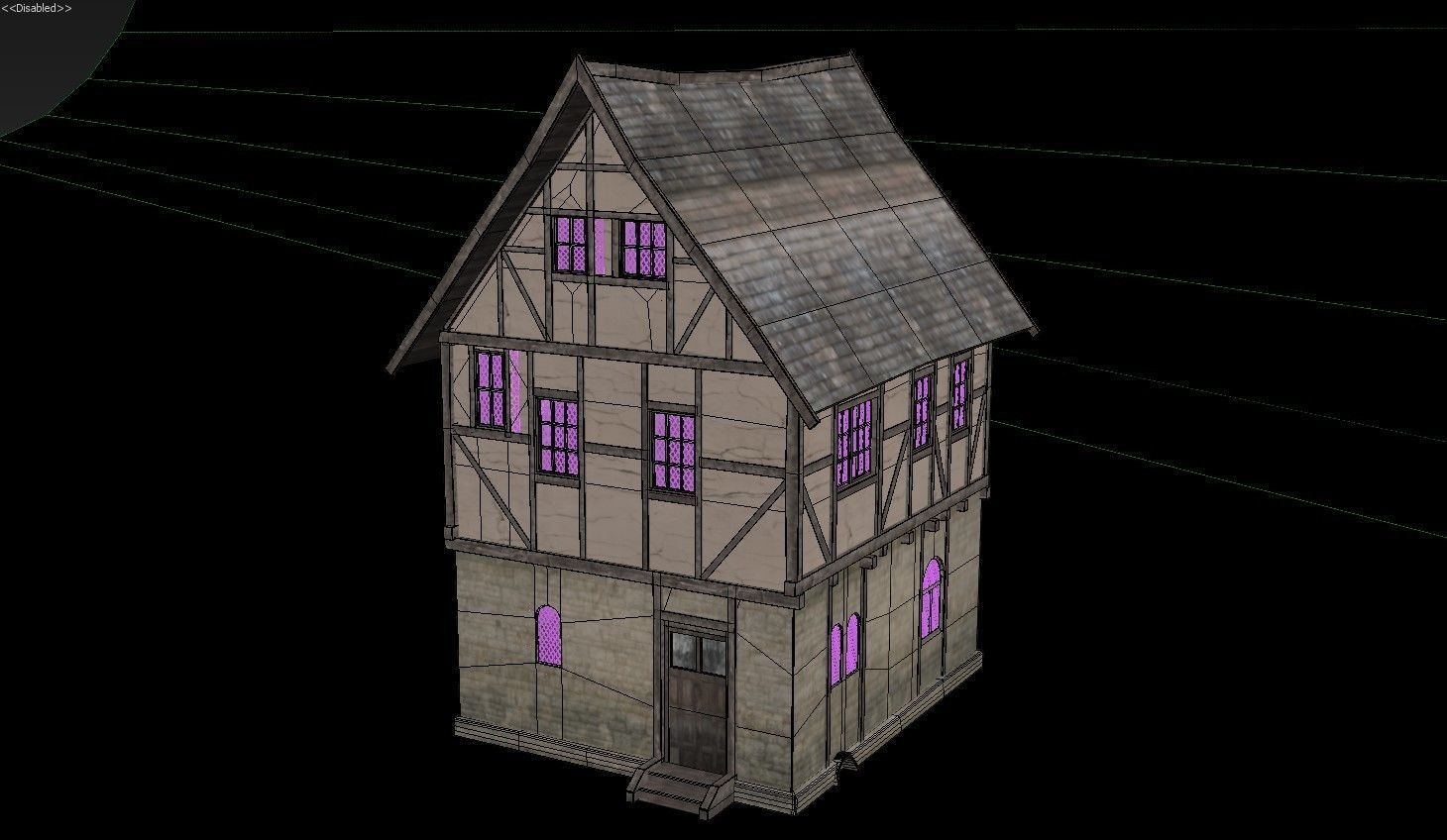 Fantasy Medieval House 05 3D model_10