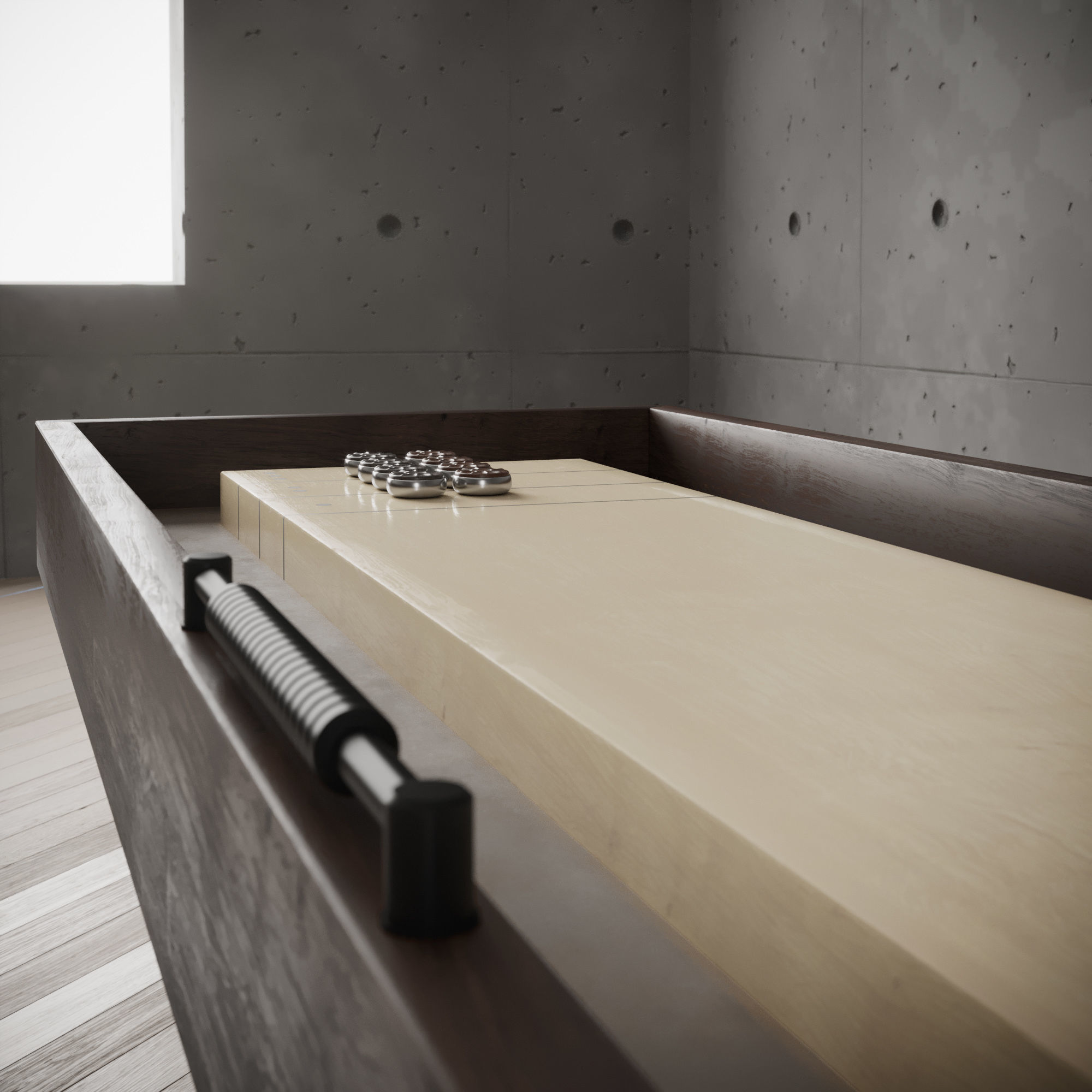 District Eight SHUFFLEBOARD SMALL 3D model_1