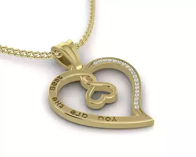 Pendant YOU ARE THE BEST 3D print model