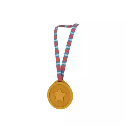 Medal gold 3D model
