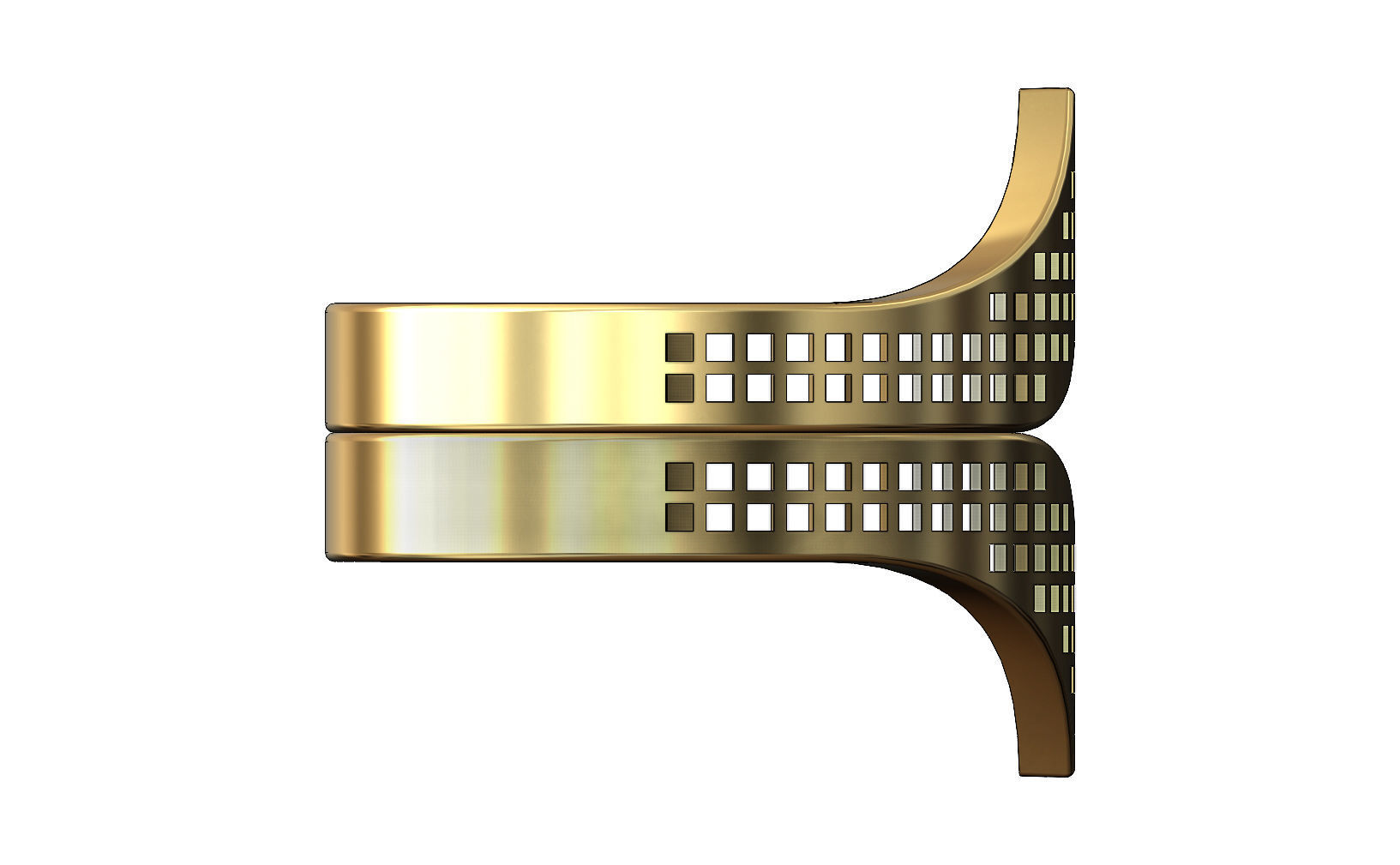 Moroccan beldi moucharabieh ring N05 3D print model_2