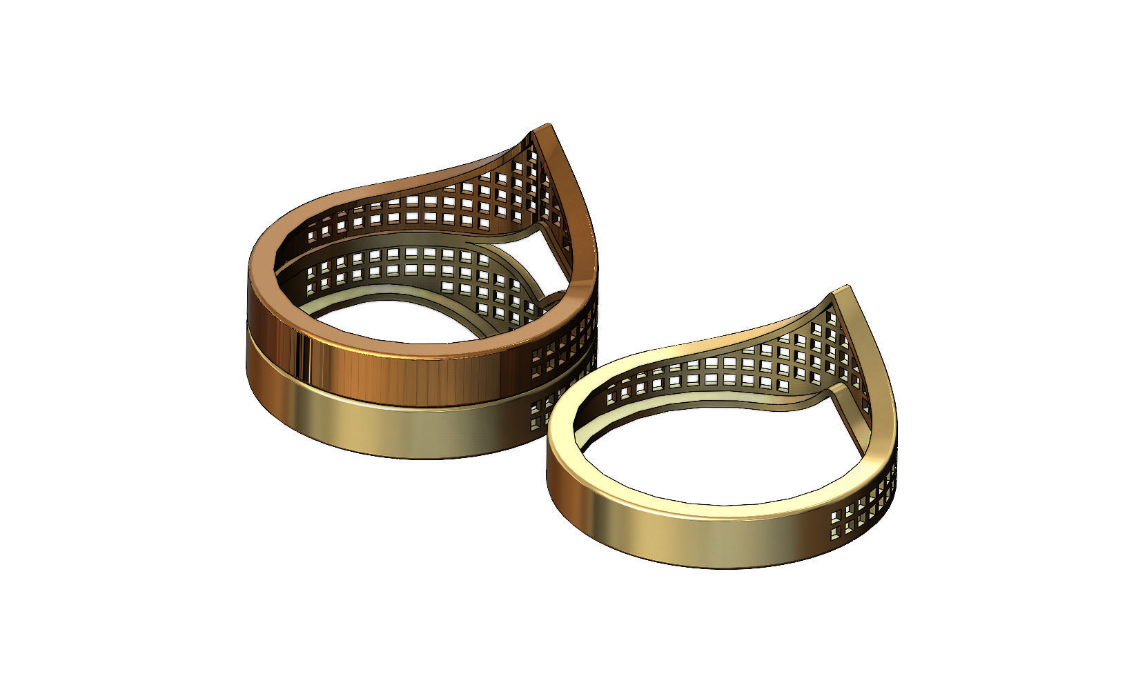 Moroccan beldi moucharabieh ring N05 3D print model_3