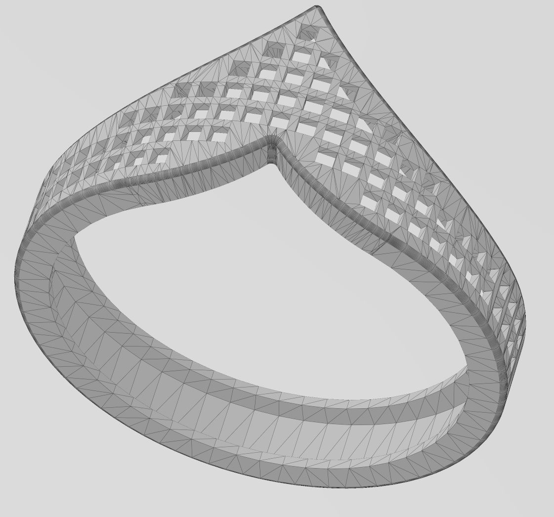 Moroccan beldi moucharabieh ring N05 3D print model_10