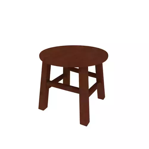 Stool round wooden