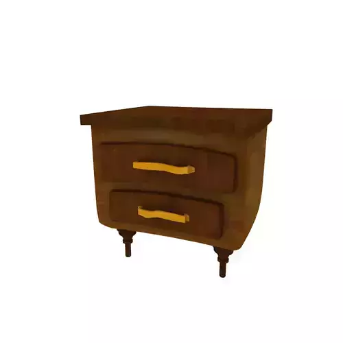 Nightstand wooden with two drawers