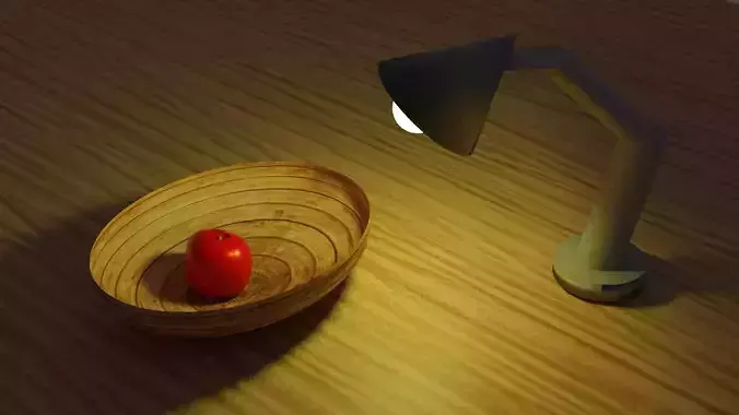 Light with fruit Free low-poly 3D model