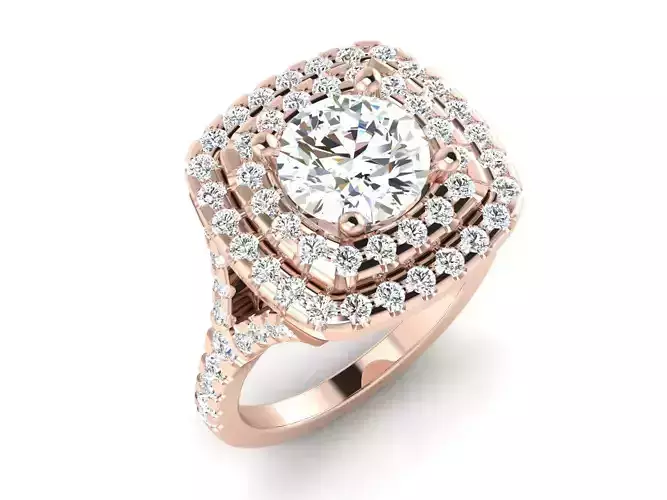 solitaire wedding engagement women ring 3dm render detail