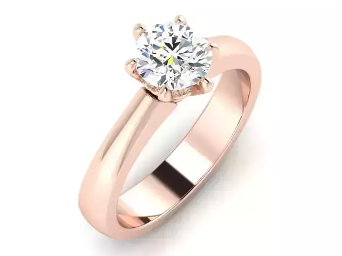 solitaire wedding engagement women ring 3dm render detail