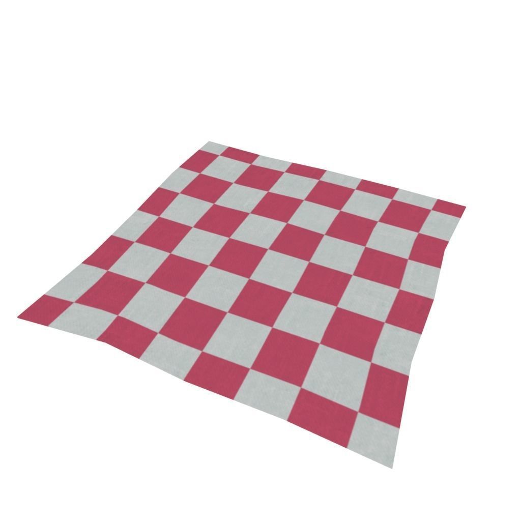 Picnic blanket 3D model_5