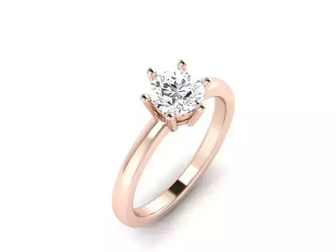 solitaire wedding engagement women ring 3dm render detail