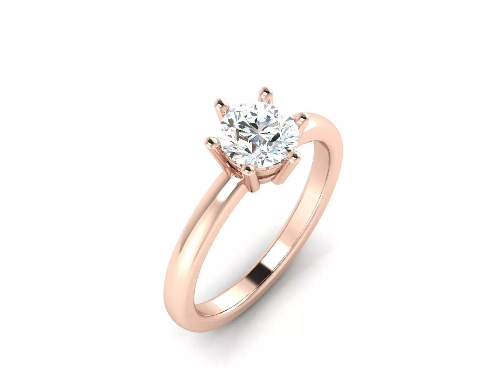 solitaire wedding engagement women ring 3dm render detail 3D print model