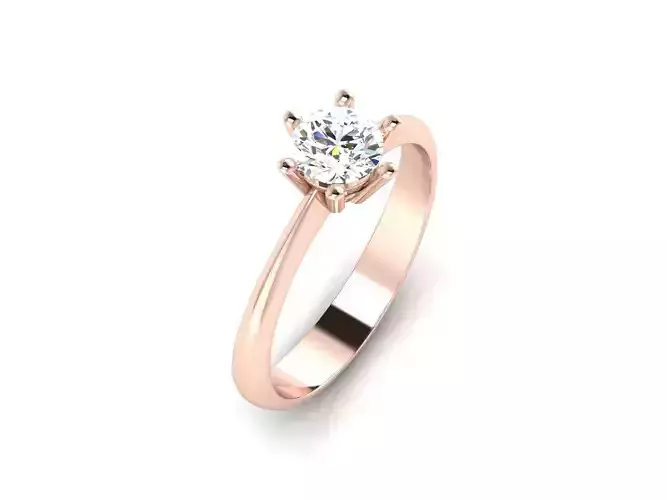 solitaire wedding engagement women ring 3dm render detail