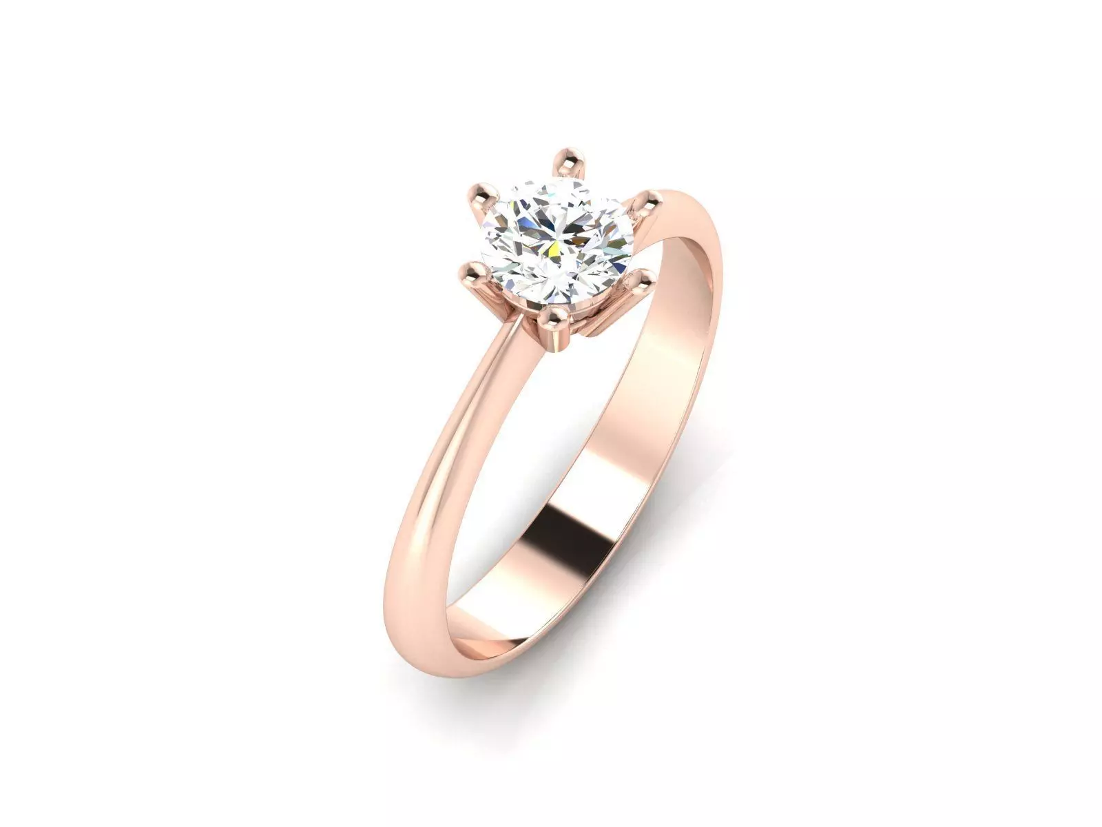 solitaire wedding engagement women ring 3dm render detail 3D print model