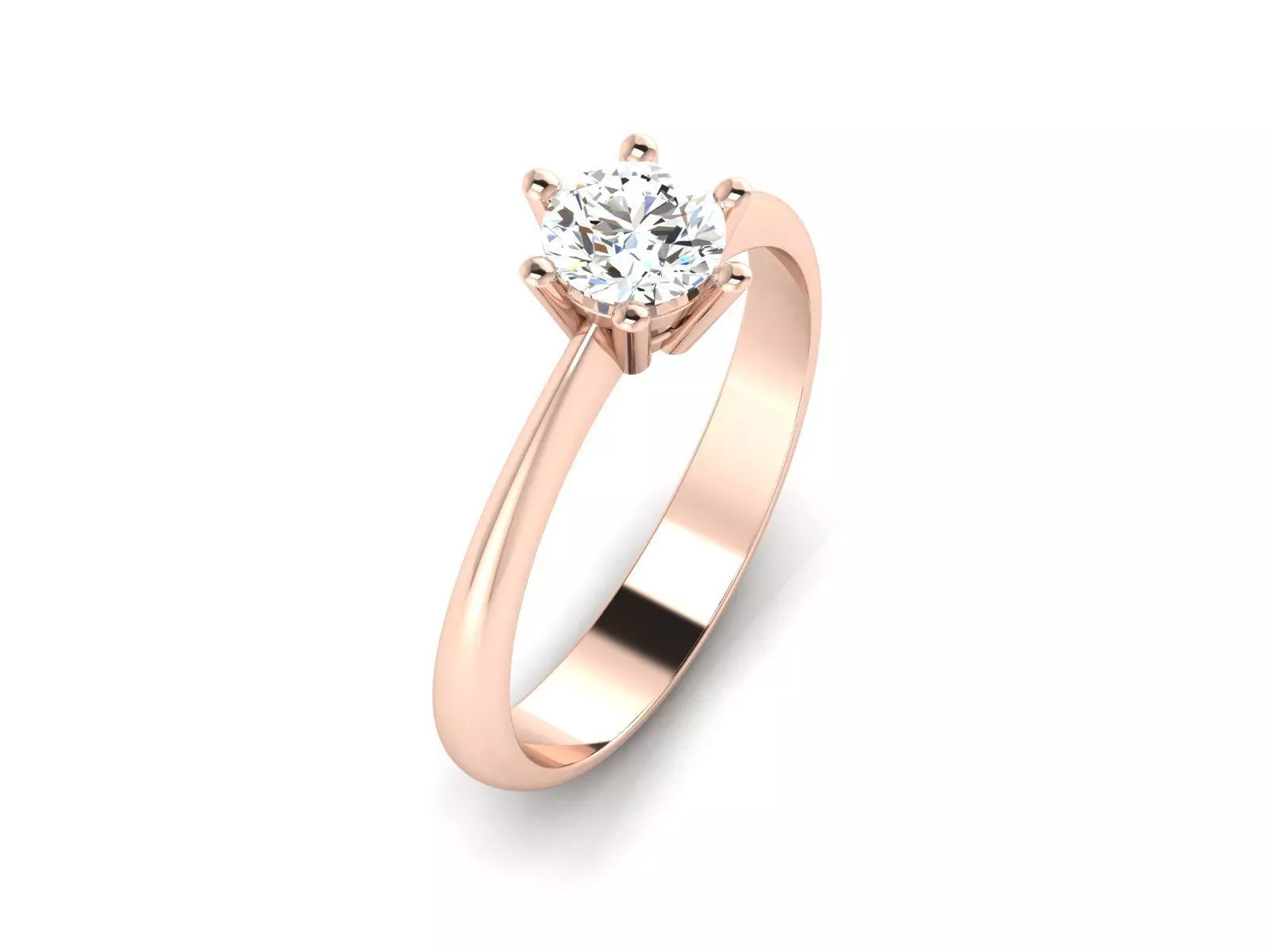solitaire wedding engagement women ring 3dm render detail 3D print model