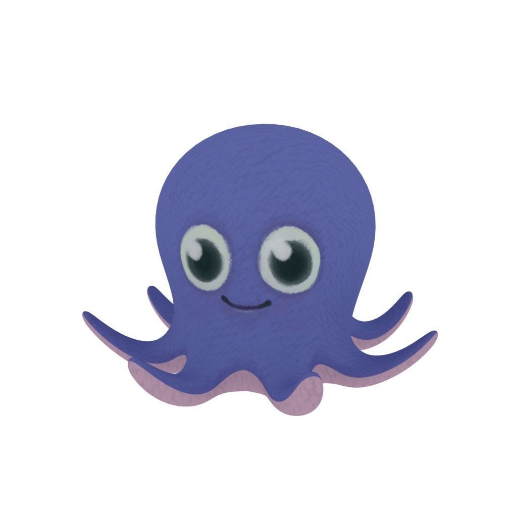 Octopus toy 3D model_1