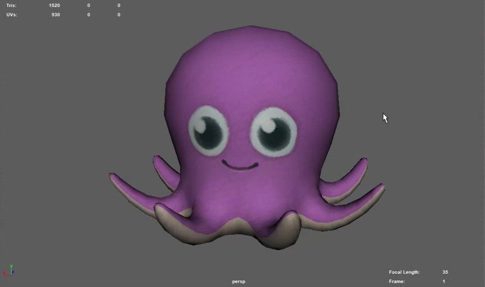 Octopus toy 3D model_4